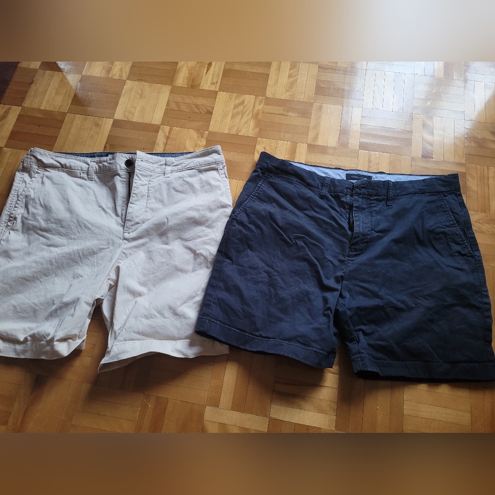 Tommy Hilfiger Beige and Navy Men Shorts
